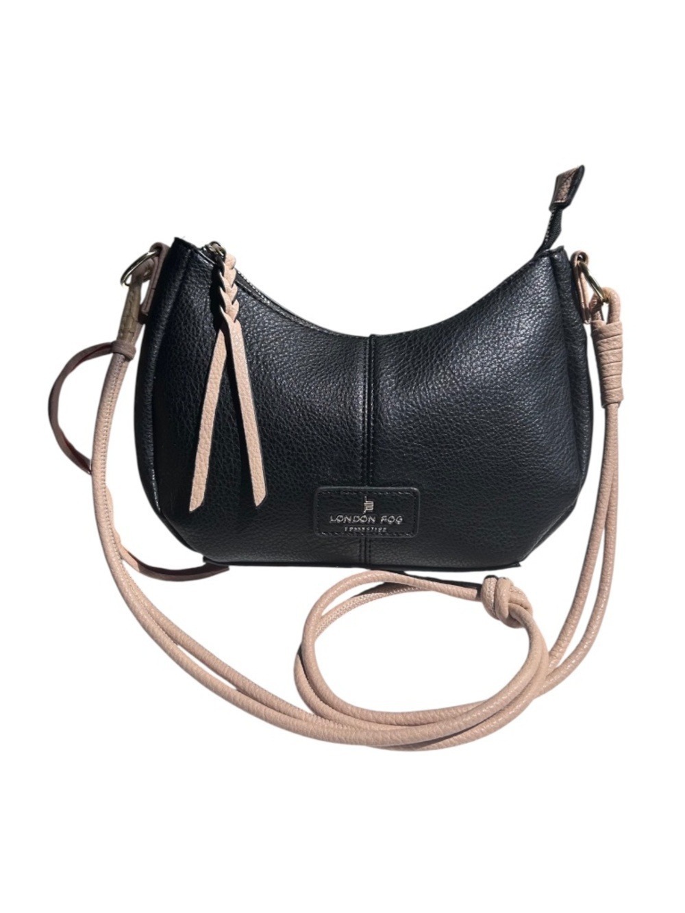 London Fog Collection Crescent Hobo Crossbody Bag